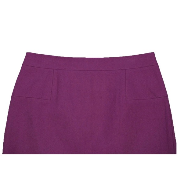 J.Crew Wool Blend Mini Skirt Magenta Purple Lined Women's Size 10 - Picture 3 of 8